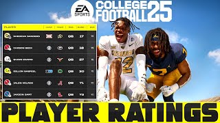 College Football 25 PLAYER RATINGS (Top 100 Players in CFB 25)