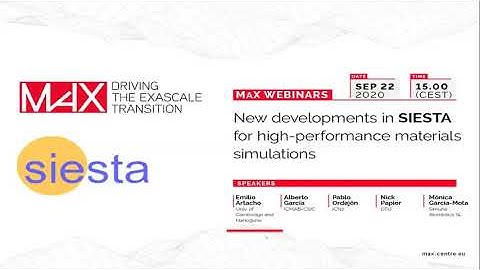 MAX Webinar 2020 - Evolution of the SIETA code