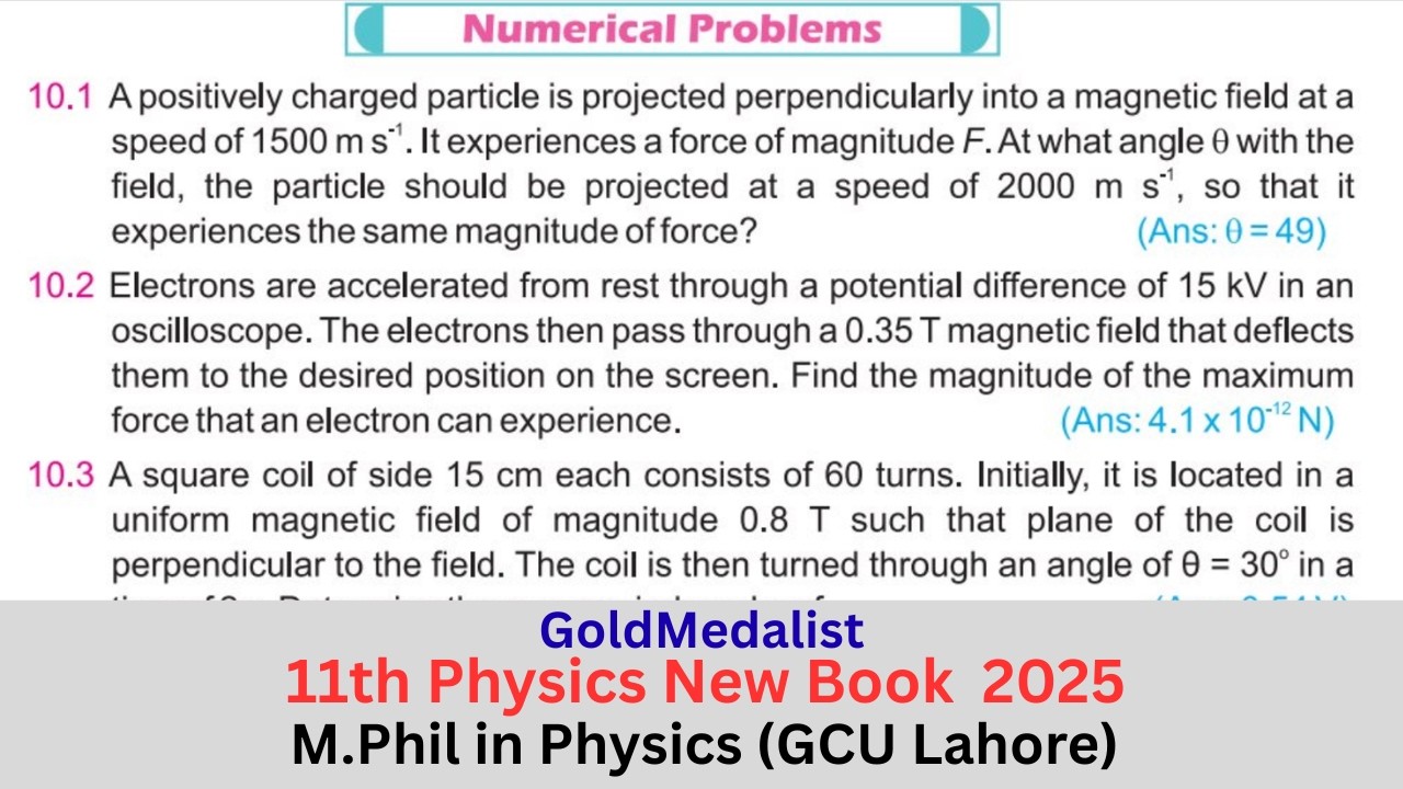 11th class Physics Chapter 10 Exercise Numerical Solution | 11th ...