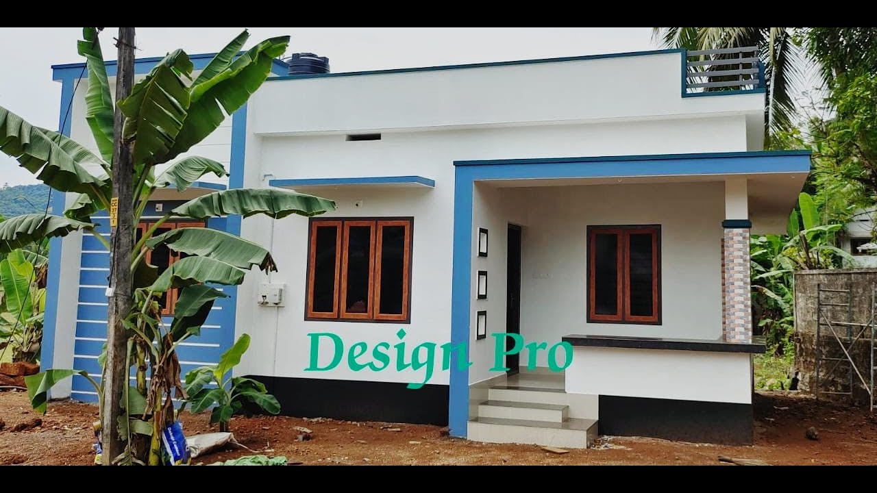 Trending Modern house design 2022|550 sqft 2Bhk modern house|Home tour malayalam|