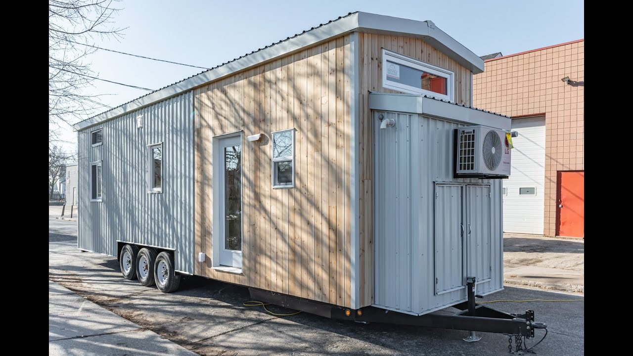 Image showcasing Minimalist Tiny Home on Wheels - Acorn Tiny Homes - Cedar - YouTube
