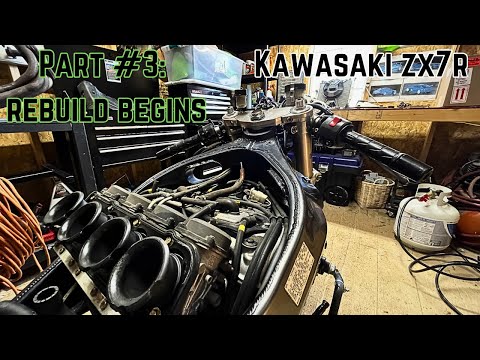 KAWASAKI ZX7R BUILD PART #3 | REBUILD BEGINS | BASIC