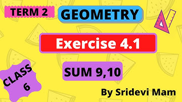 6th maths tamil Term 2 Chapter 4 geometry ex 4.1 sum 9,10 tn class 6 std 2nd term