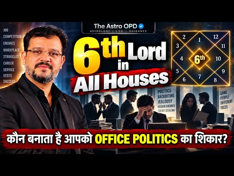 6th LORD IN ALL HOUSES l कैसे बनता है इंसान “OFFICE POLITICS” का शिकार ?