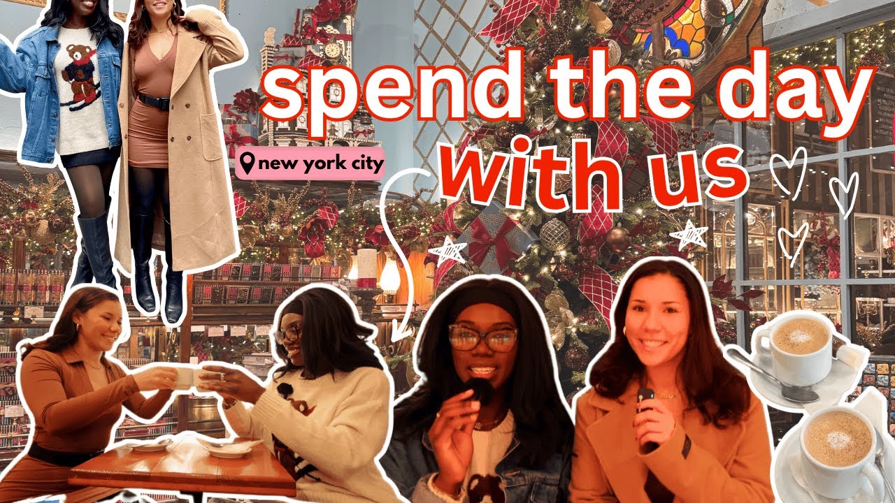 Проведите день в Нью-Йорке с нами! ☕️🍫📚 (оценка горячего шоколада и книжных магазинов). Видеоблог...