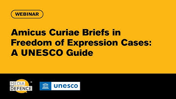 Amicus Curiae Interventions in Freedom of Expression Cases: A UNESCO Guide