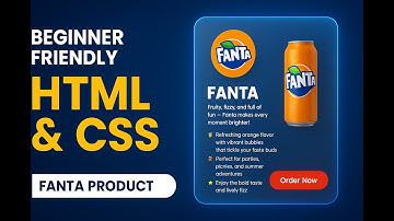 Fanta Product Card Design | HTML CSS Glassmorphism Animated UI