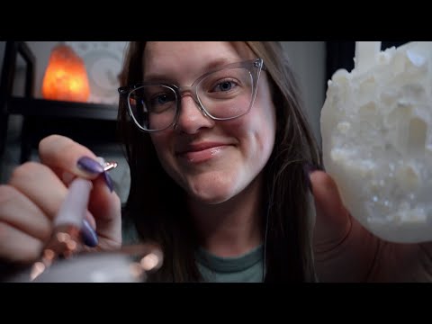 ASMR 30 Minute Crystal Spa Relaxing Pamper Session For Sleep Face Touching Layered Sounds 