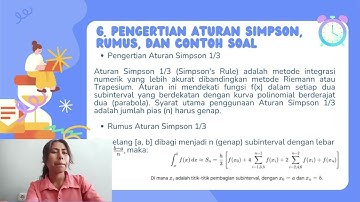 Video Tugas kelompok 2, Metode Numerik