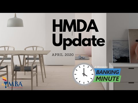 A MN Banking Minute with an update to HMDA