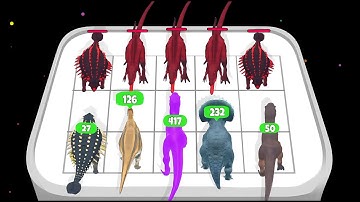 MERGE DINO LEVELING 3D : Eat & Run ( Dinosaur Game) ⭐ Merge Simulator Battles