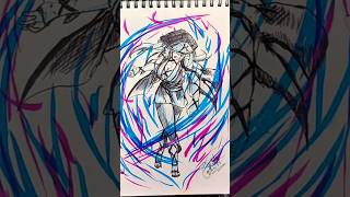 Speed Drawing StickMan to Tsunade #shorts #anime #drawing
