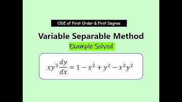 Variable Separable Form Example