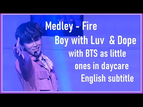 BTS - Daycare Medley (Fire, Boy In Luv, Dope) Cute Ver from BTS Home Party 2017 [ENG SUB] [Full HD]