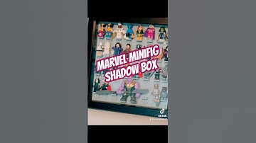 Made a shadow box display for a few of my Marvel minifigures 🤓 #lego #minifigures #marvel #afol