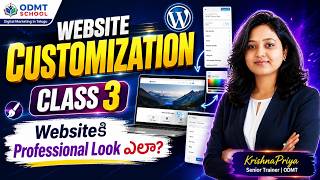 Digital Marketing Course in Telugu | Class-3 |Theme Customization, Menus & Posts-Wordpress Tutorial