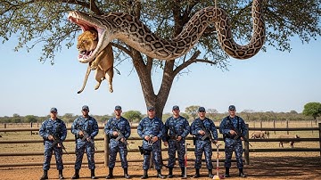 Brave Heroes Saves MOTHER LION from GIANT PYTHON