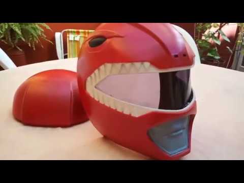 Red Power Ranger Helmet 3d print - Tutorial Español -