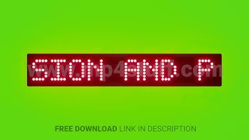 Lead With Vision and Purpose Scrolling Red Dot Matrix LED Text Animation on Green Screen Seamless Lo