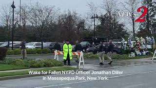 Wake for Fallen NYPD Officer Jonathan Diller in Massapequa Park, New York.