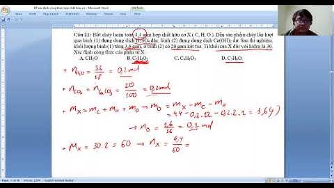 Bài tập xác định công thức hợp chất hữu cơ năm 2024