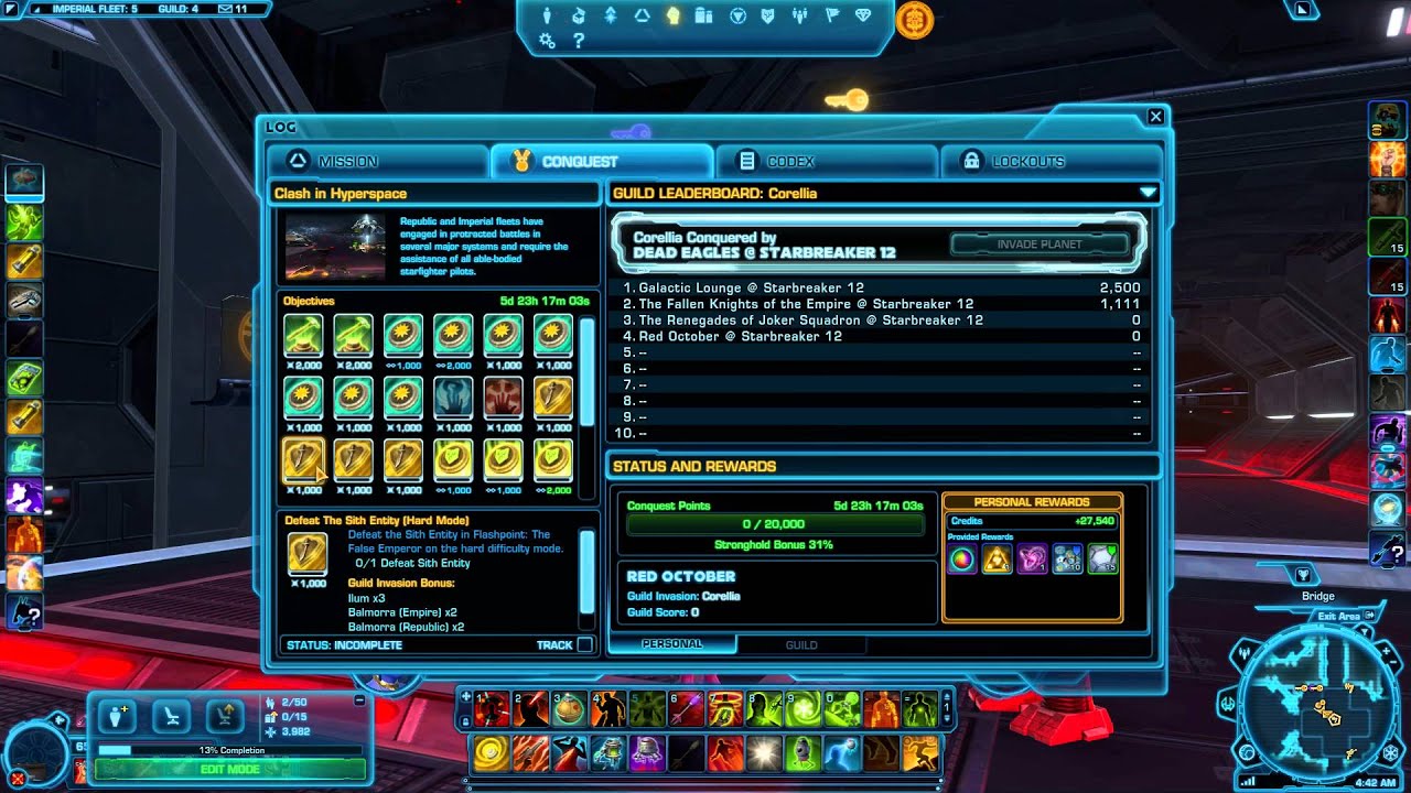 SWTOR: This Week's Conquest (Red October)