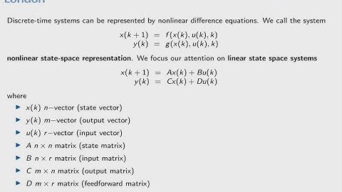 Digital Control - Lecture 7: A brief connection with the state-space