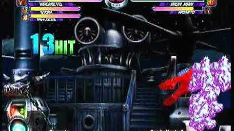 MvC2: Magneto - Throw Reset Exhibition (Kills 3 Characters)