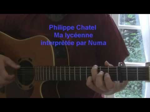 Ma  lycéenne Philippe Chatel Cover / reprise guitare par Numa avec accords 1978