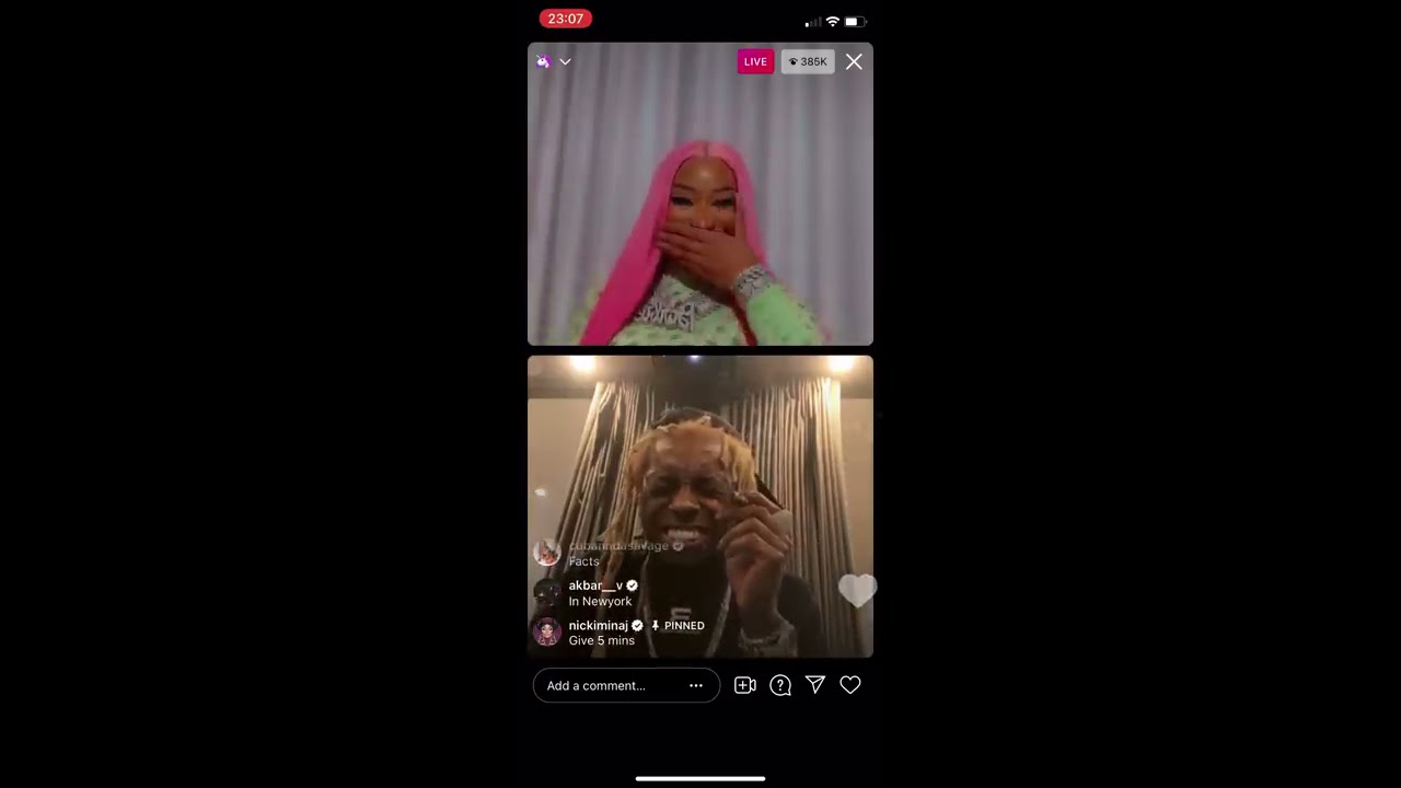 Lil Wayne Calls Niki Minaj A B On Her Live 