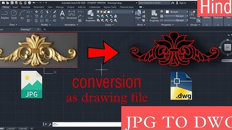 JPG TO DWG Conversation as AutoCAD drawing file /JPG Image को AutoCAD me convert कैसे करे? #jpgtodwg
