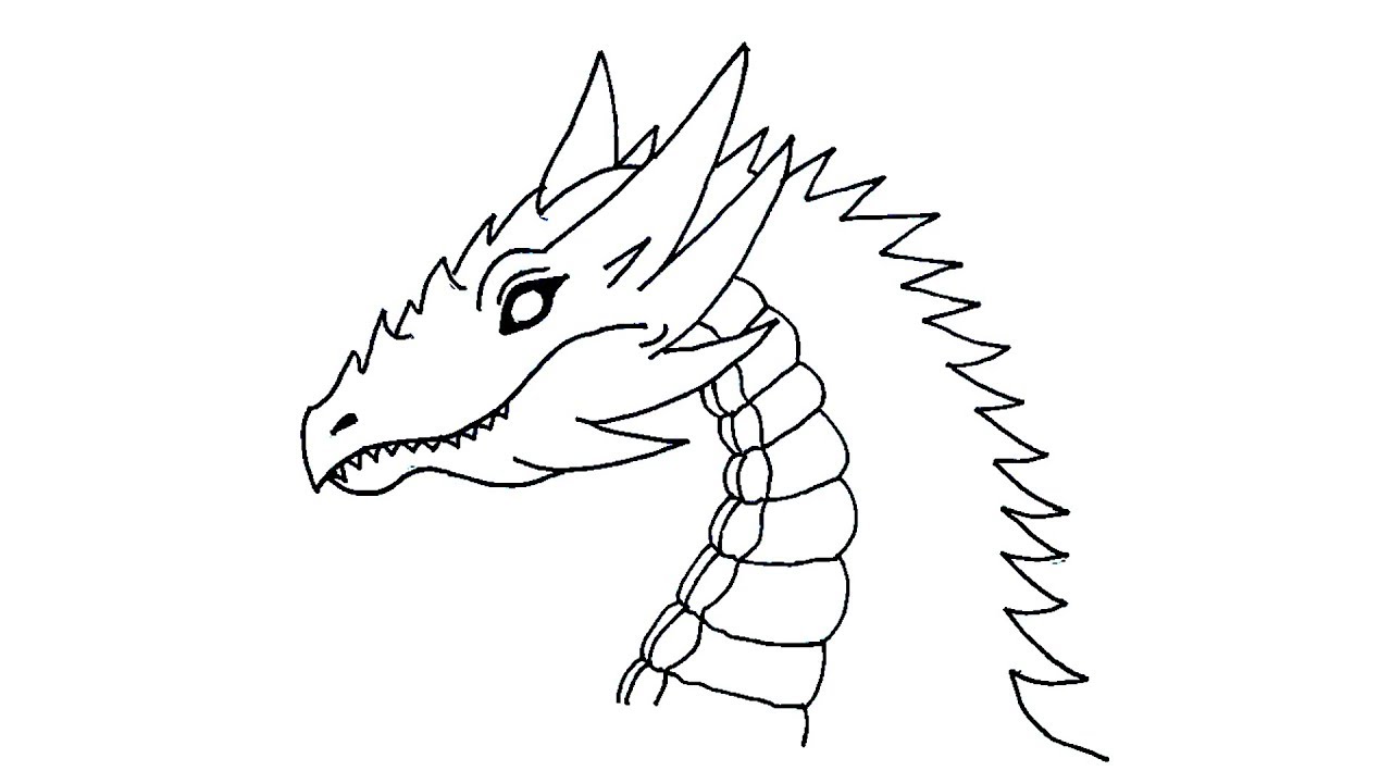 how to draw a dragon head step by step for beginners