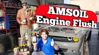 2017 Challenger Scat Pack AMSOIL Engine flush Oil change