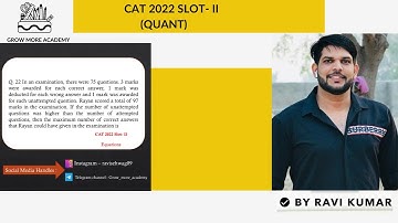 CAT 2022 | QA Slot-II Question | Q - 22 | Equation | Easy | Unique approach By Ravi Kumar