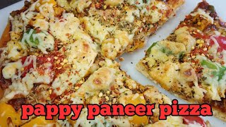 मार्केट जैसा पनीर पिज्जा घर मे आधे दाम में बनाए/paneer pizza from ready made base