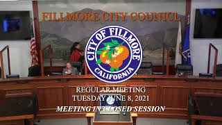 Fillmore City Council - June 8, 2021