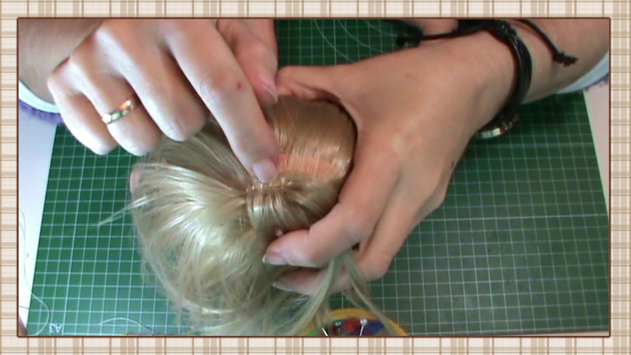 Tutorial muñeca waldorf (12-14): Coser pelo /  Waldorf doll Tutorial (12-14): Sewing Hair