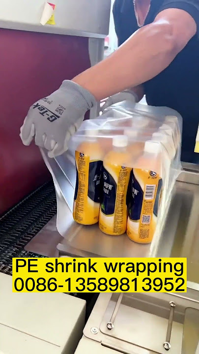 Single display of PE shrink wrapping for bottles#packaging #plasticfilm #shrinkfilm #bottle