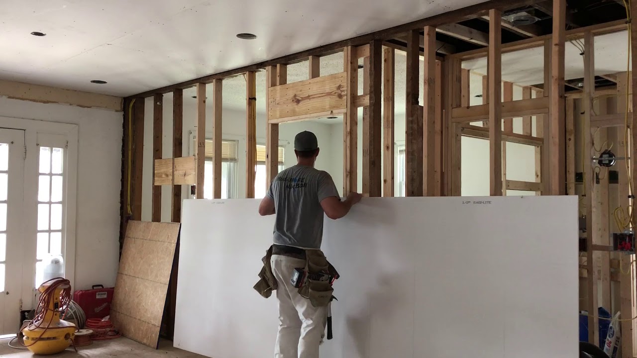 How To Hang Drywall By Yourself Youtube