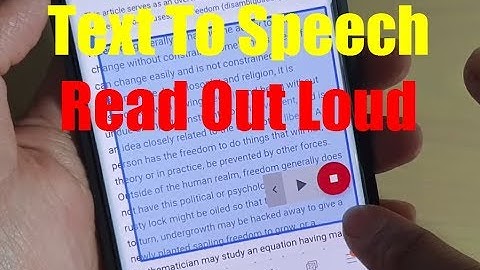 How to Turn On Text To Speech Read Aloud on Android Mobile | 2019