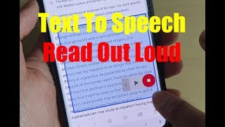How to Turn On Text To Speech Read Aloud on Android Mobile | 2019