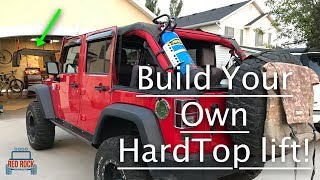 Jeep Wrangler Hard Top Removal Hoist on a Budget! - YouTube