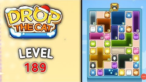 Drop the cat level 189 walkthrough solution gameplay