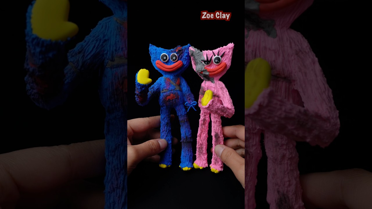 Poppy Playtime Huggy Wuggy ❤️Kissy Missy#poppyplaytime #diy #art #clay #games