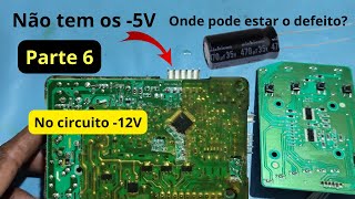 Na interface não tem os -5V? A placa não liga? Parte 6 - O defeito pode estar no circuito -12V