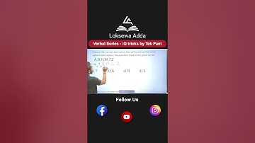 अनुक्रम र श्रेणी | Sequence & Series Part 1 | | Verbal Series | IQ tricks by Tek Pant