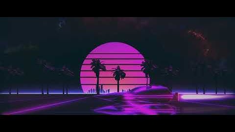 Outrun Sunset Animation Loop - Creative Commons