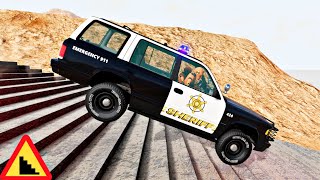 Cars Vs Stairs [26] ▶️ BeamNG DRIVE Realistic Satisfying Cars Crash Gameplay