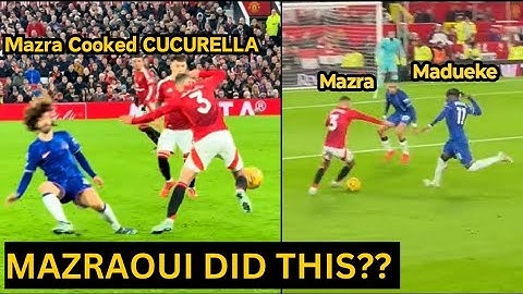 Mazraoui CRAZY SKILLS TOYING Cucurella and Madueke vs CHELSEA | Man Utd News