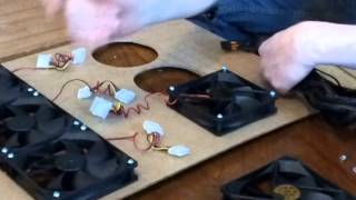 Case fan array 12v using computer power supply - Part 1